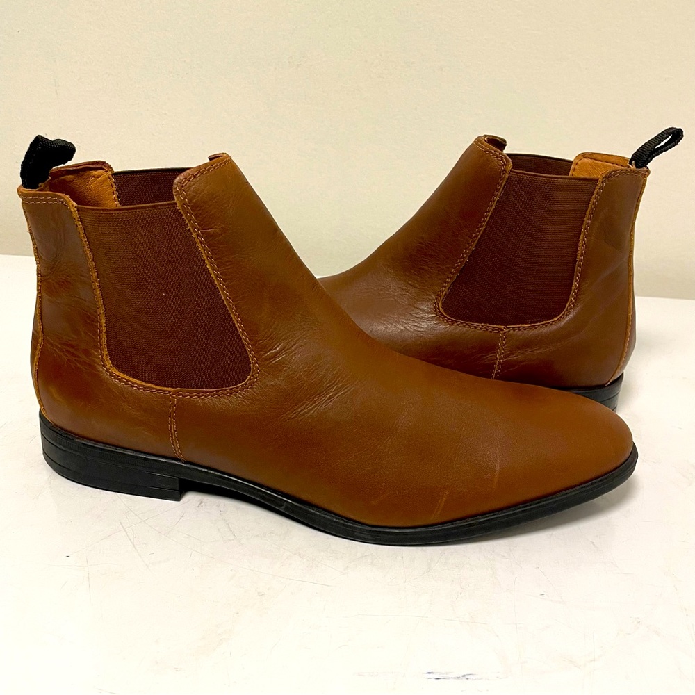 EnzaTesoti Leather Dress Boots Size 13 Brown.Made in Spain.